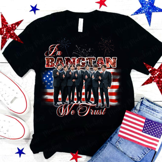 BTS Fourth of July In Bangtan We trust T-shirt